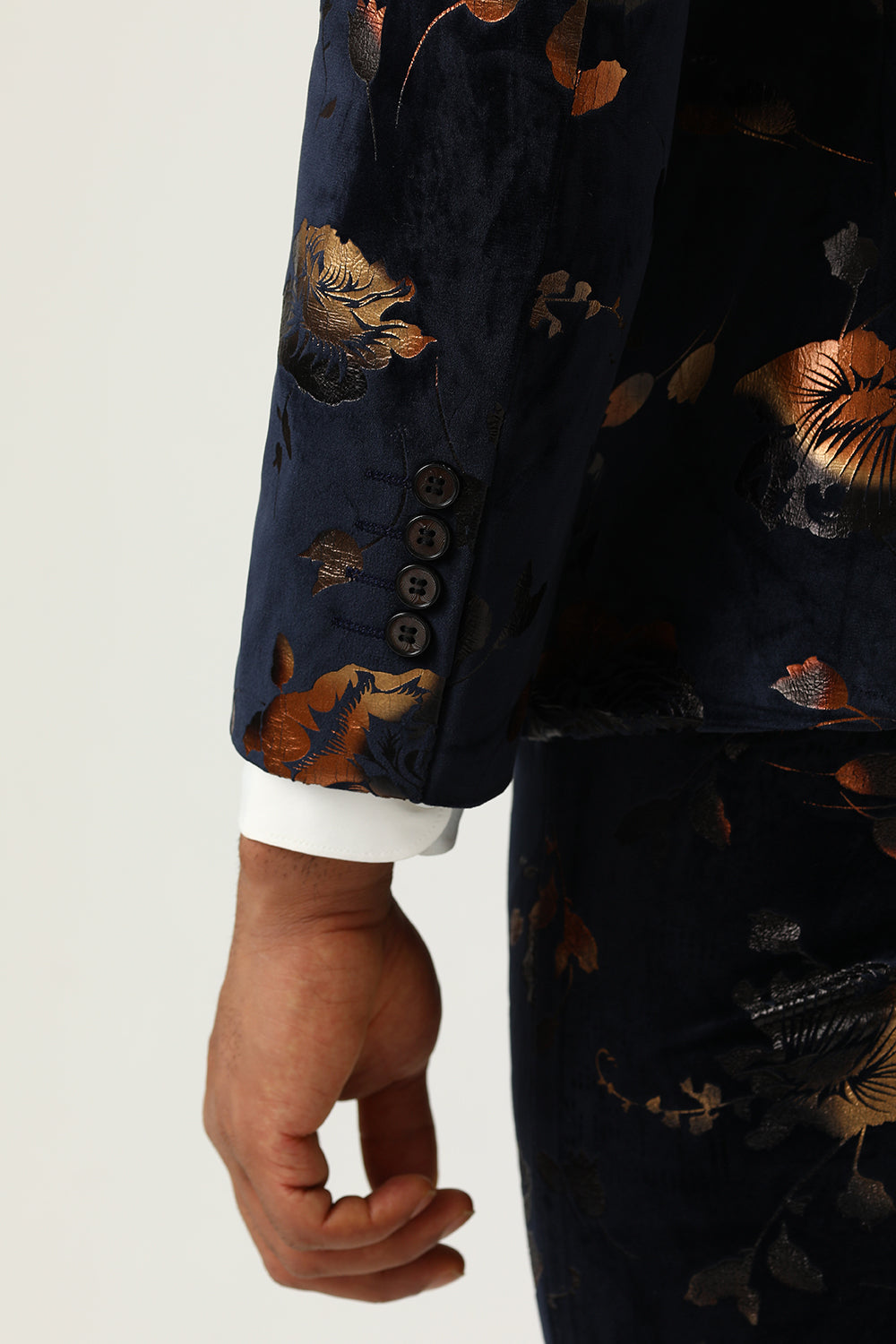 Costume de bal croisé noir pour homme à revers crantés