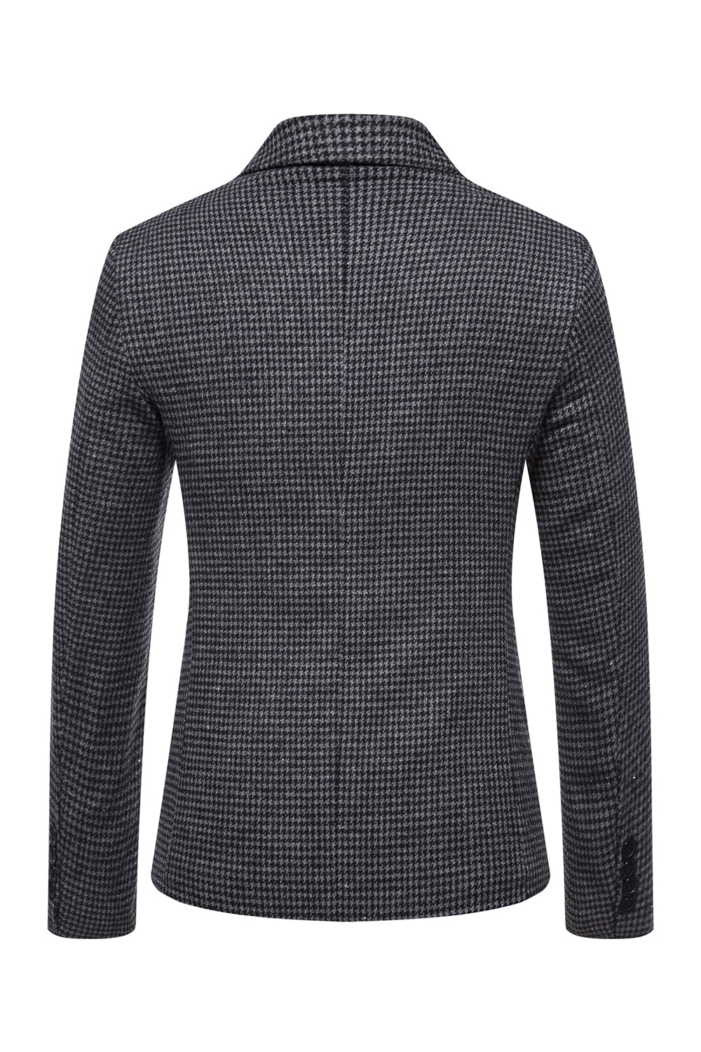 Khaki Plaid One-Button Men's Blazer