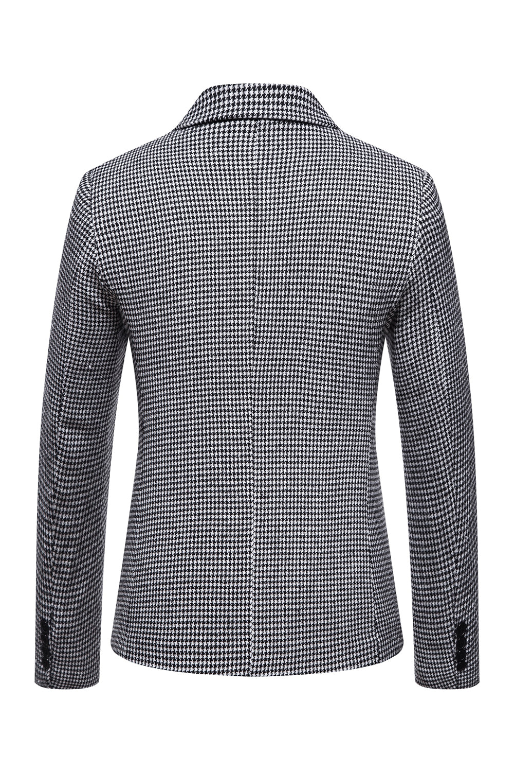 Khaki Plaid One-Button Men's Blazer