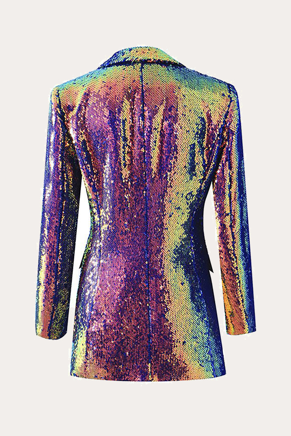 Veste blazer femme à sequins violets scintillants pour bal de promo ou rentrée des classes