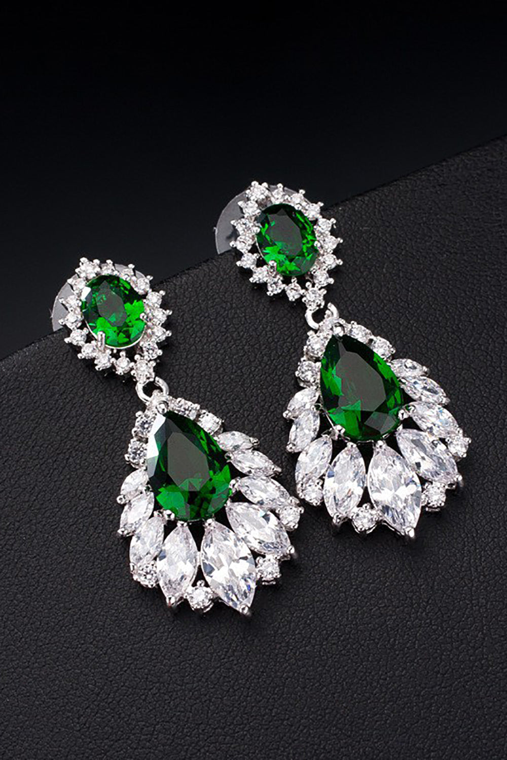Boucles d'oreilles pendantes en goutte d'eau bleu roi, bijoux de fête, bal de promo