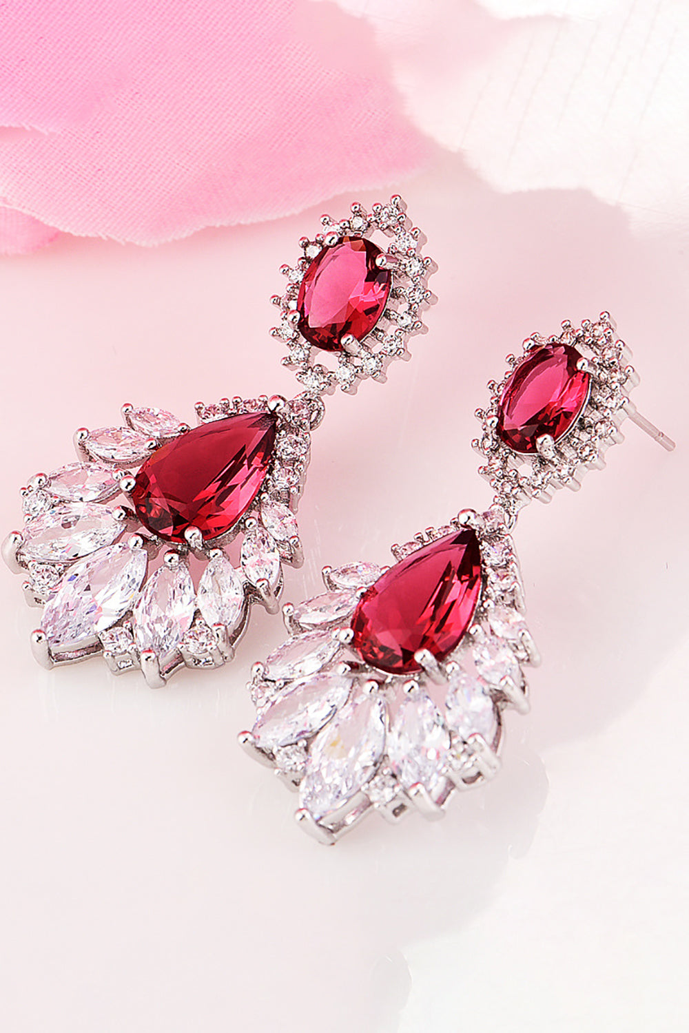Boucles d'oreilles pendantes en goutte d'eau bleu roi, bijoux de fête, bal de promo