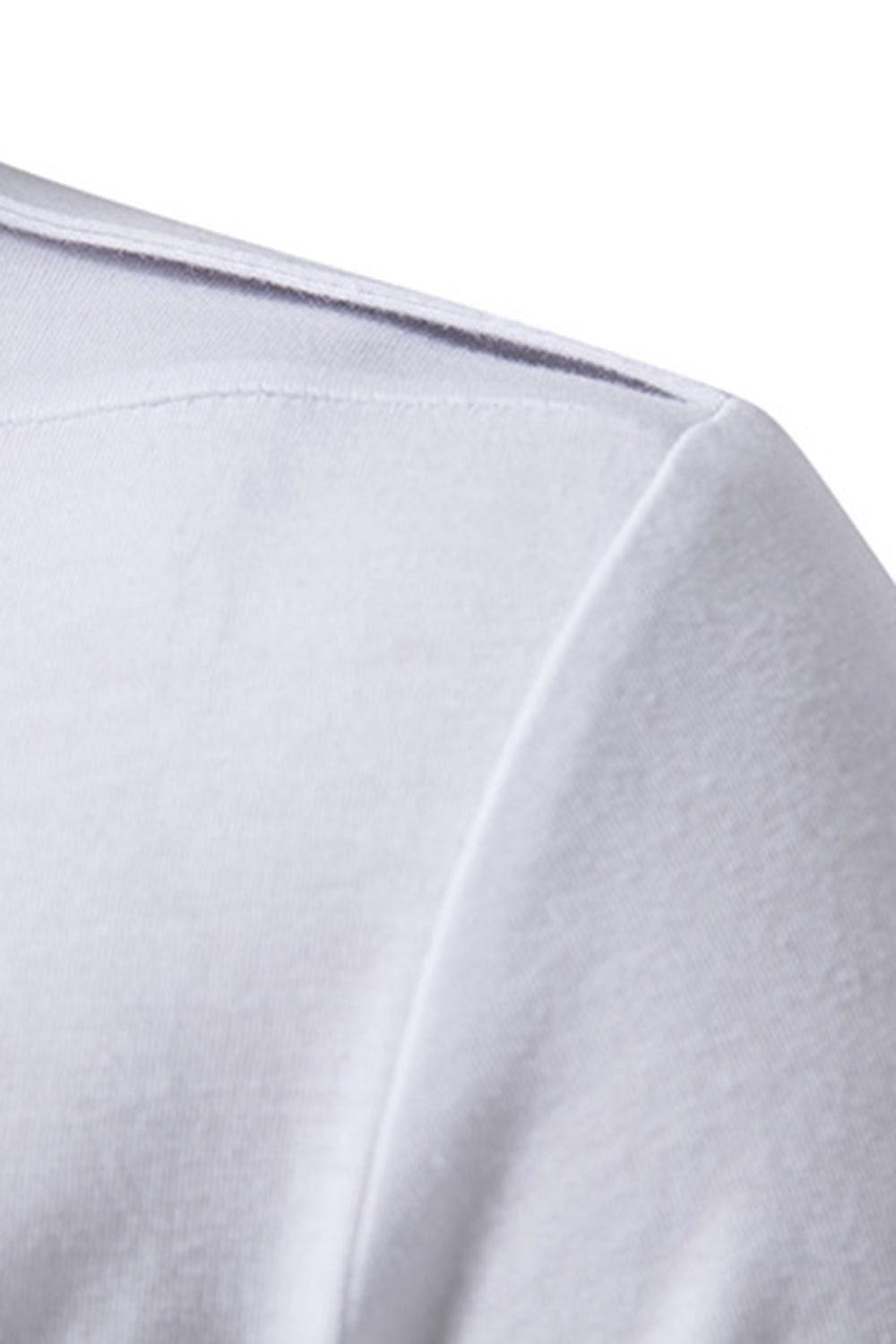 Black Slim Fit Short Sleeve Tops for Men