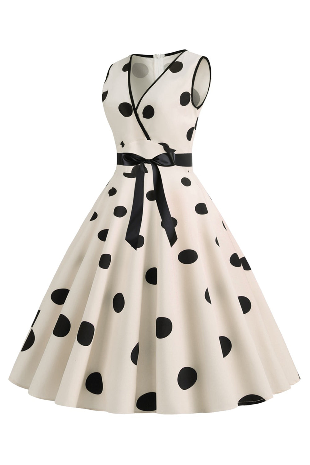 Light Blue Polka Dots Vintage 1950s Dress