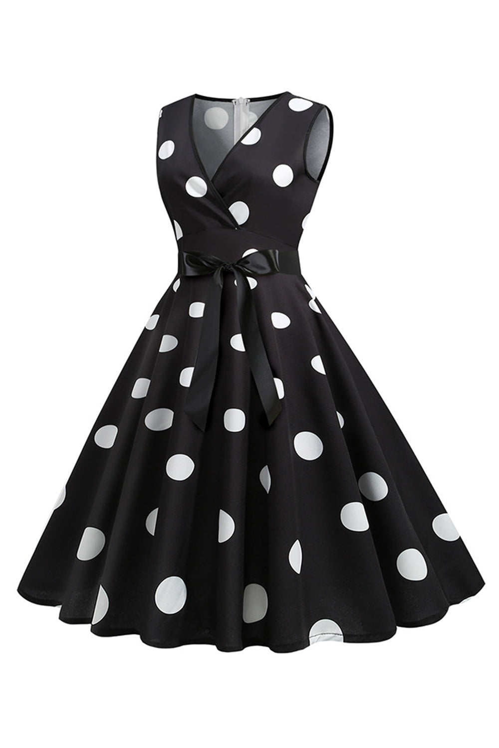 Light Blue Polka Dots Vintage 1950s Dress