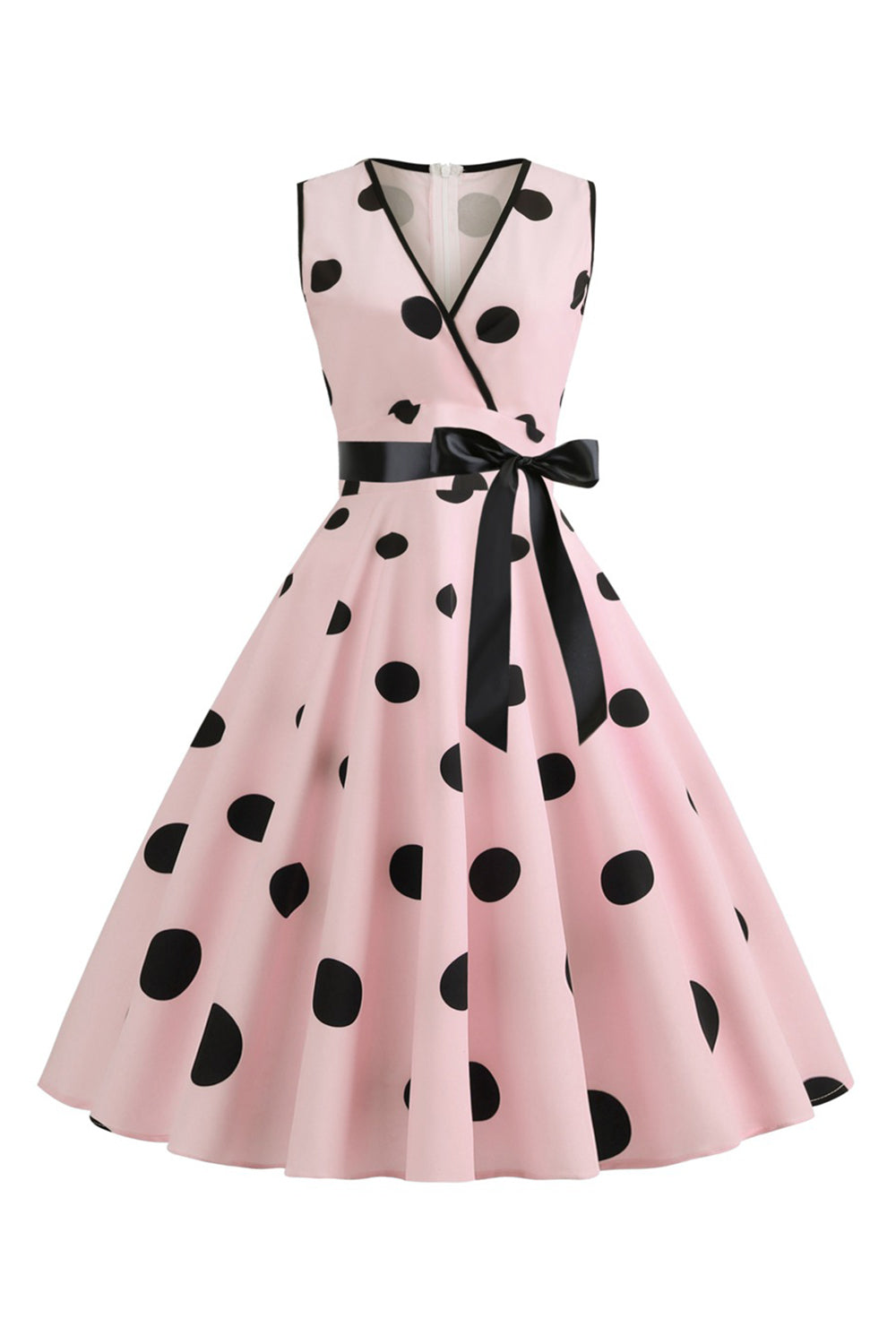 Light Blue Polka Dots Vintage 1950s Dress