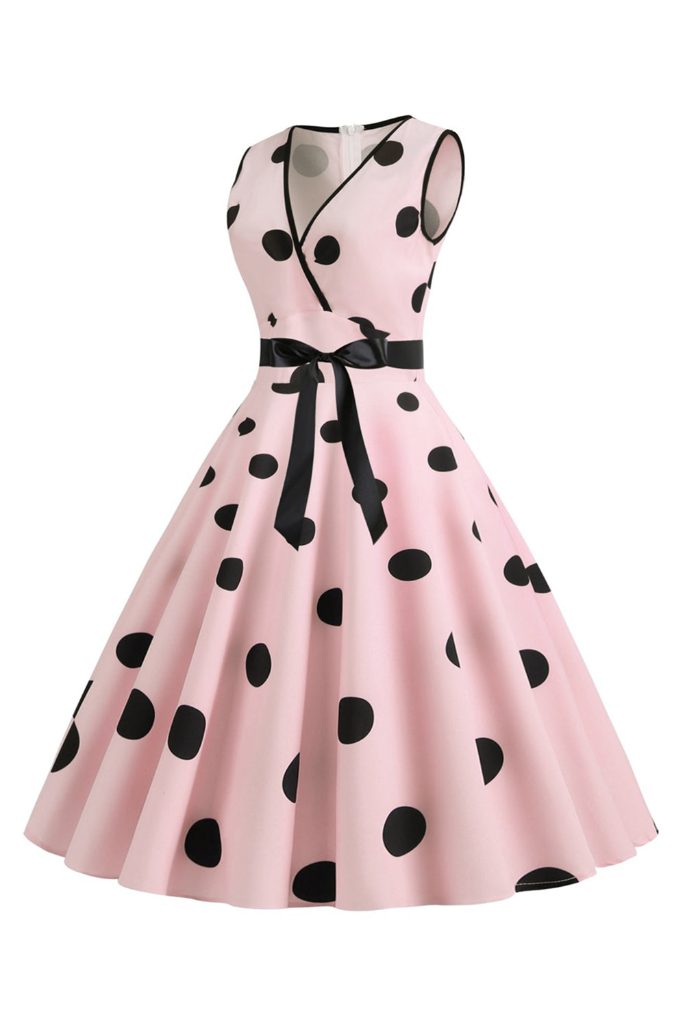 Light Blue Polka Dots Vintage 1950s Dress