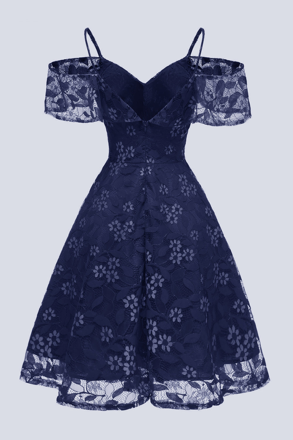 A Line Off the Shoulder Blush Lace Dress