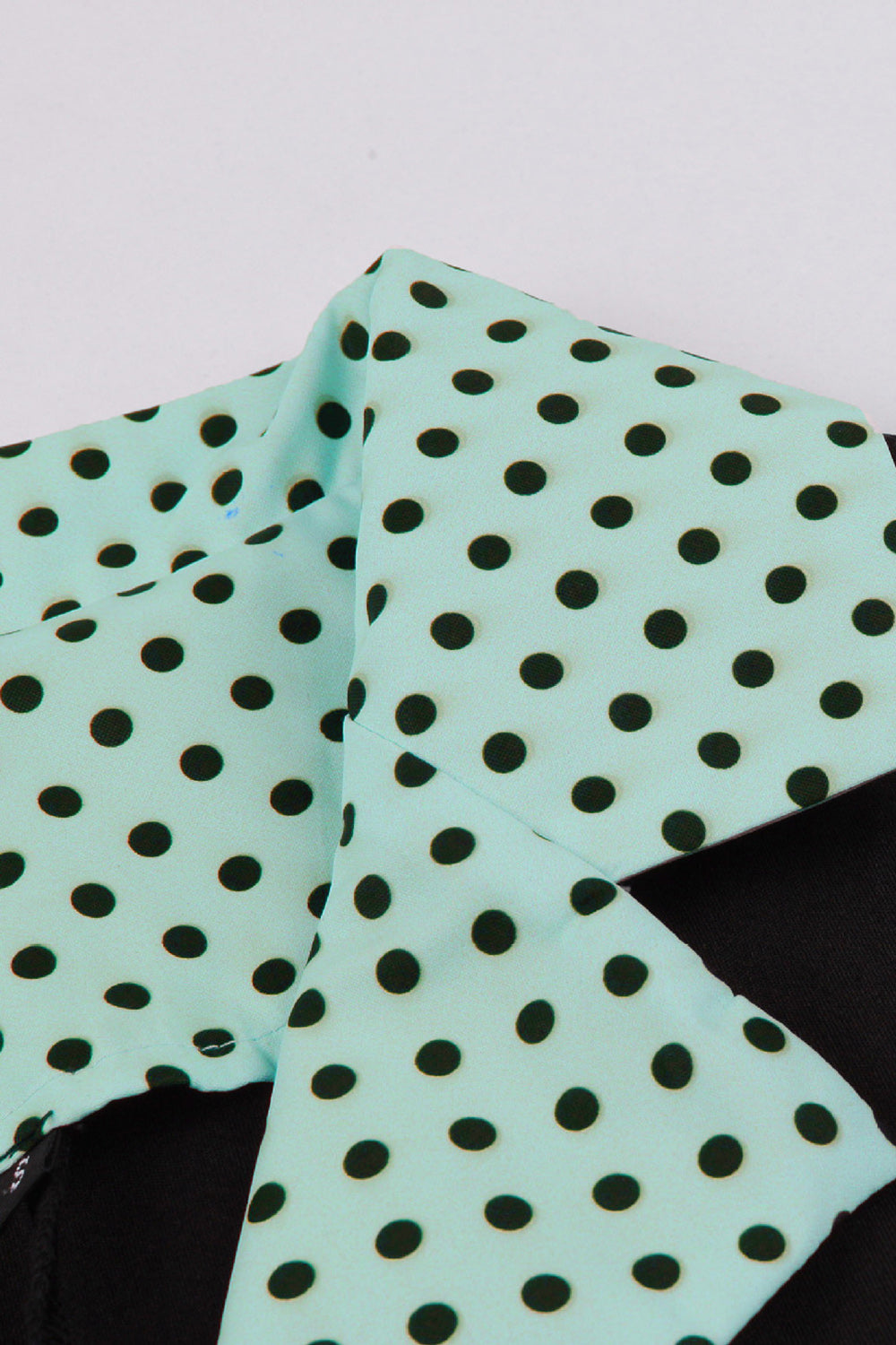 Robe Vert Manches Courtes Pois Années 50 Avec Ceinture
