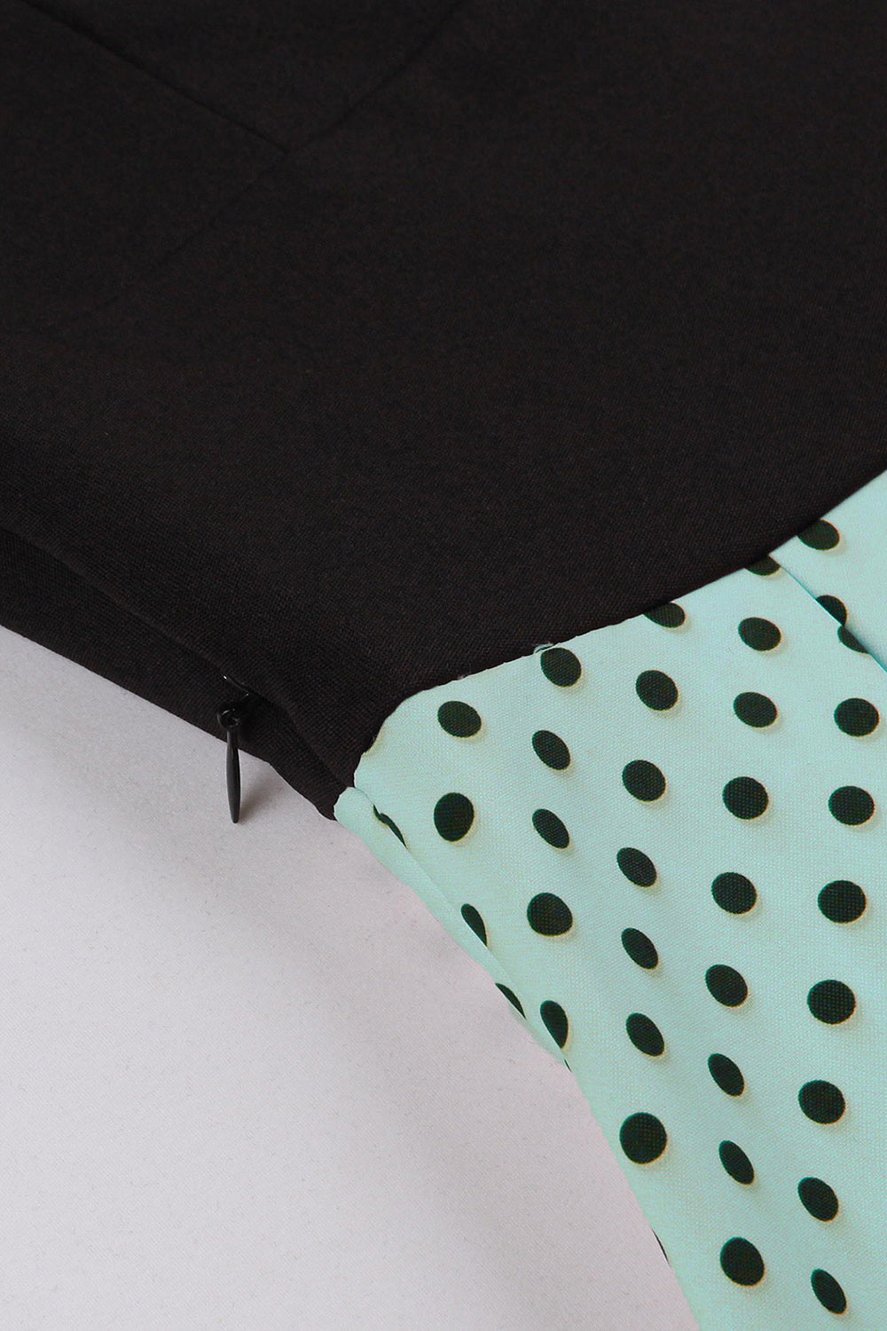 Robe Vert Manches Courtes Pois Années 50 Avec Ceinture