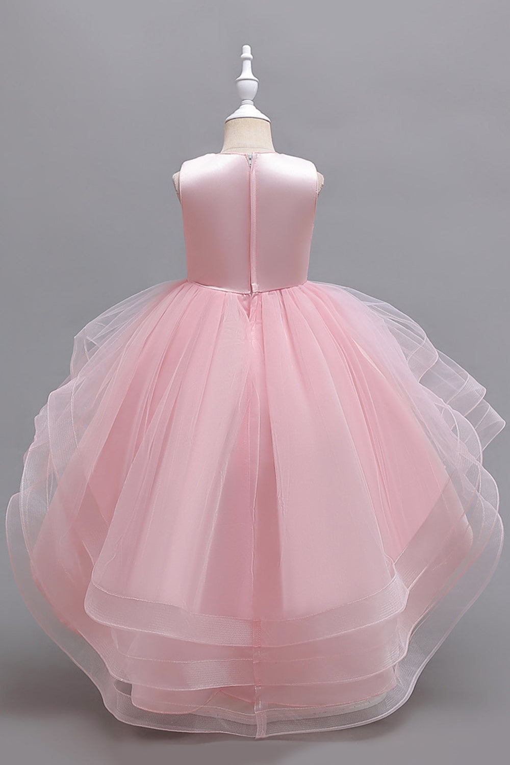 Robes de soirée scintillantes asymétriques roses à appliqués pour filles