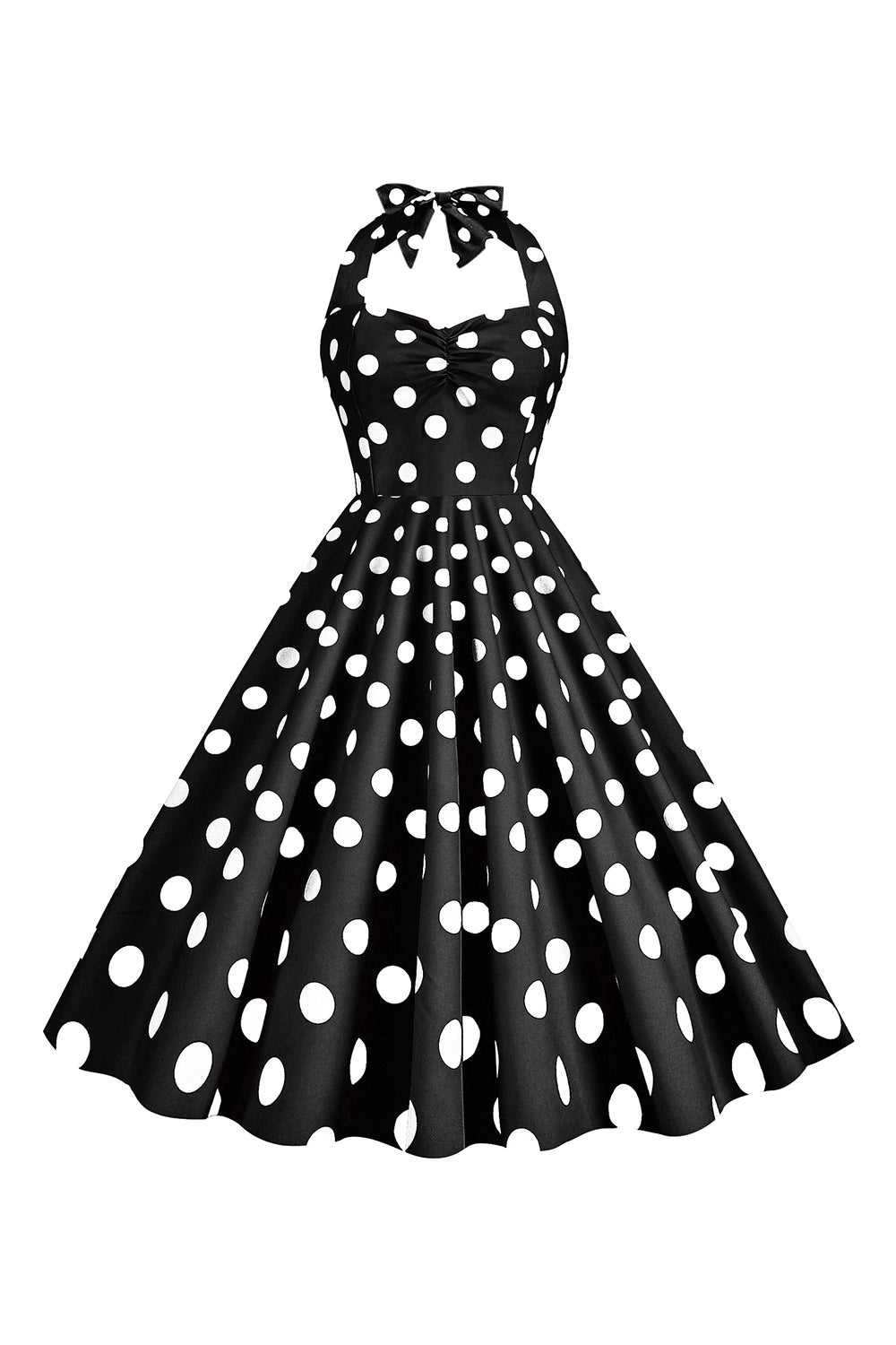 Robe Pin-Up Vintage Années 50 à Pois Roses