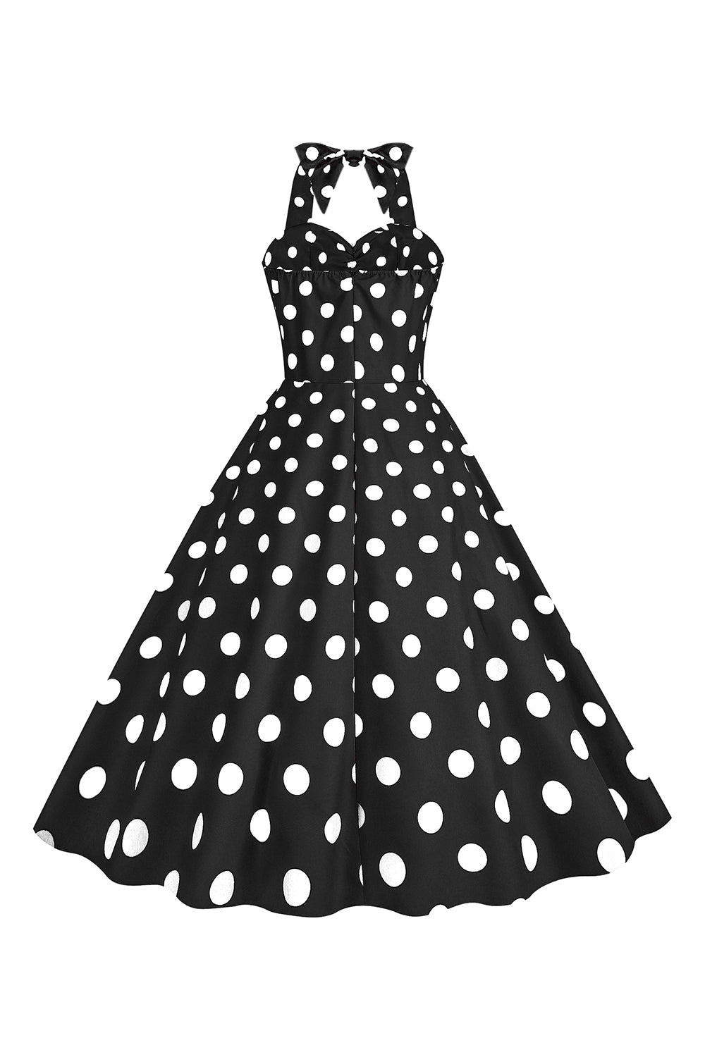 Robe Pin-Up Vintage Années 50 à Pois Roses
