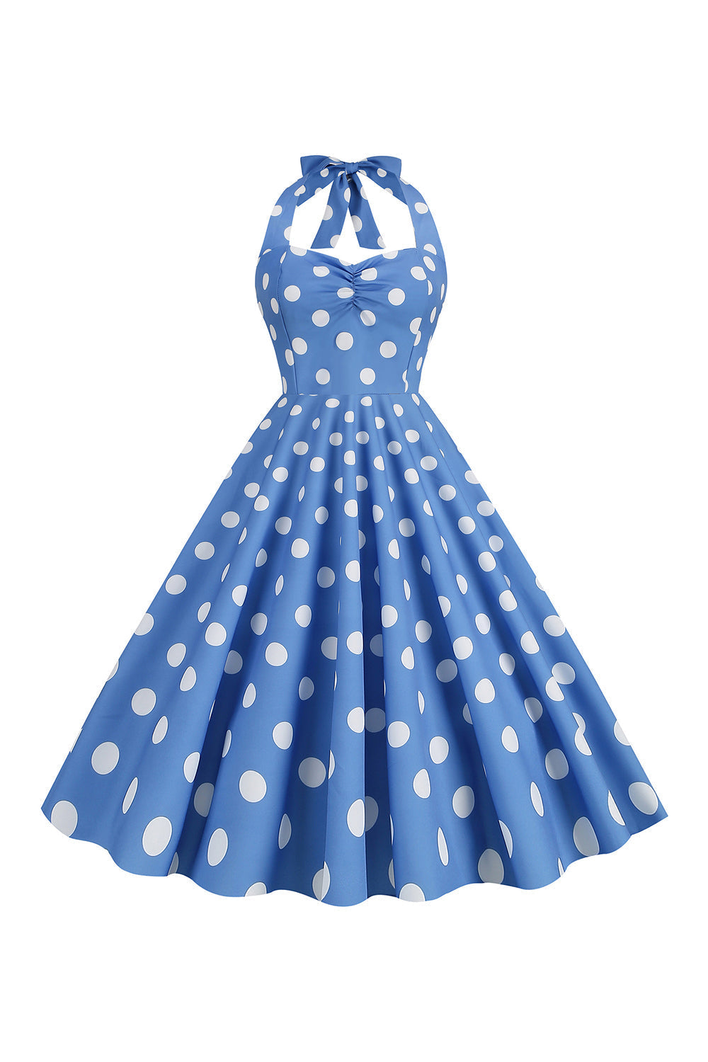 Robe Pin-Up Vintage Années 50 à Pois Roses