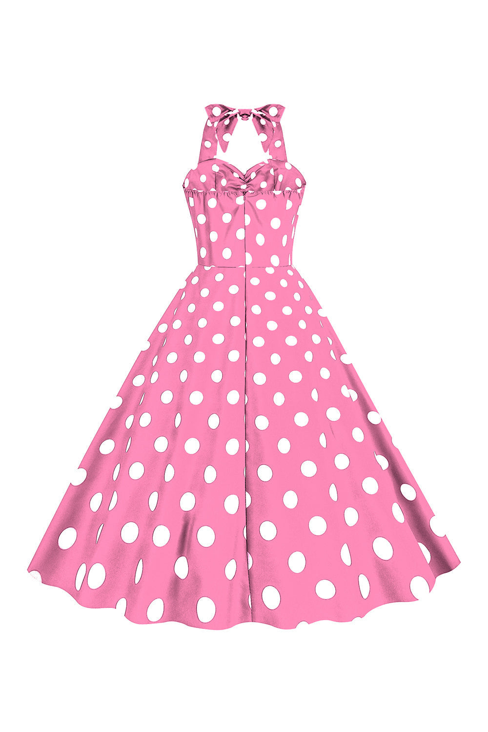 Robe Pin-Up Vintage Années 50 à Pois Roses