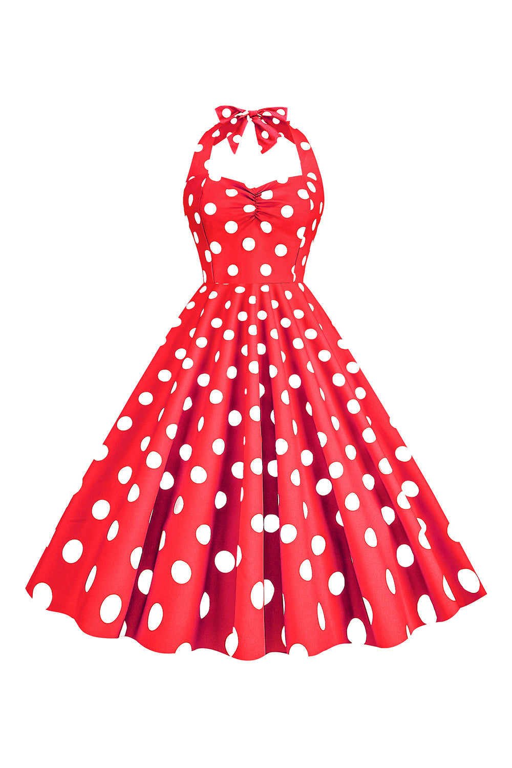 Robe Pin-Up Vintage Années 50 à Pois Roses