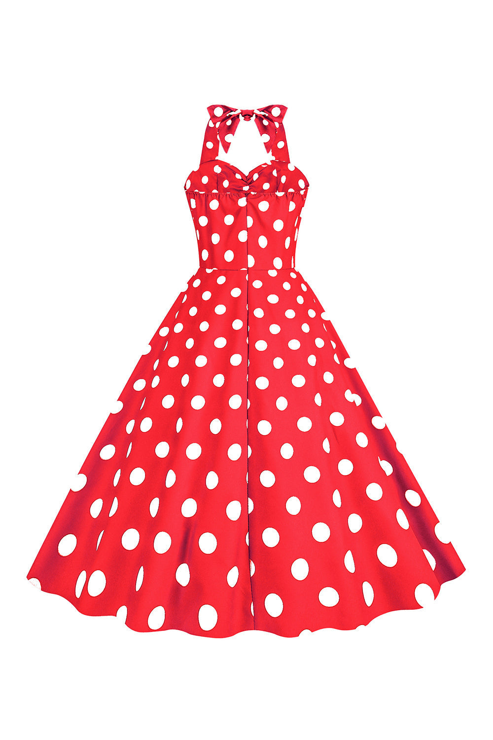 Robe Pin-Up Vintage Années 50 à Pois Roses
