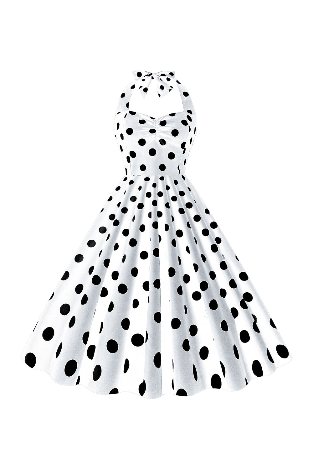 Robe Pin-Up Vintage Années 50 à Pois Roses