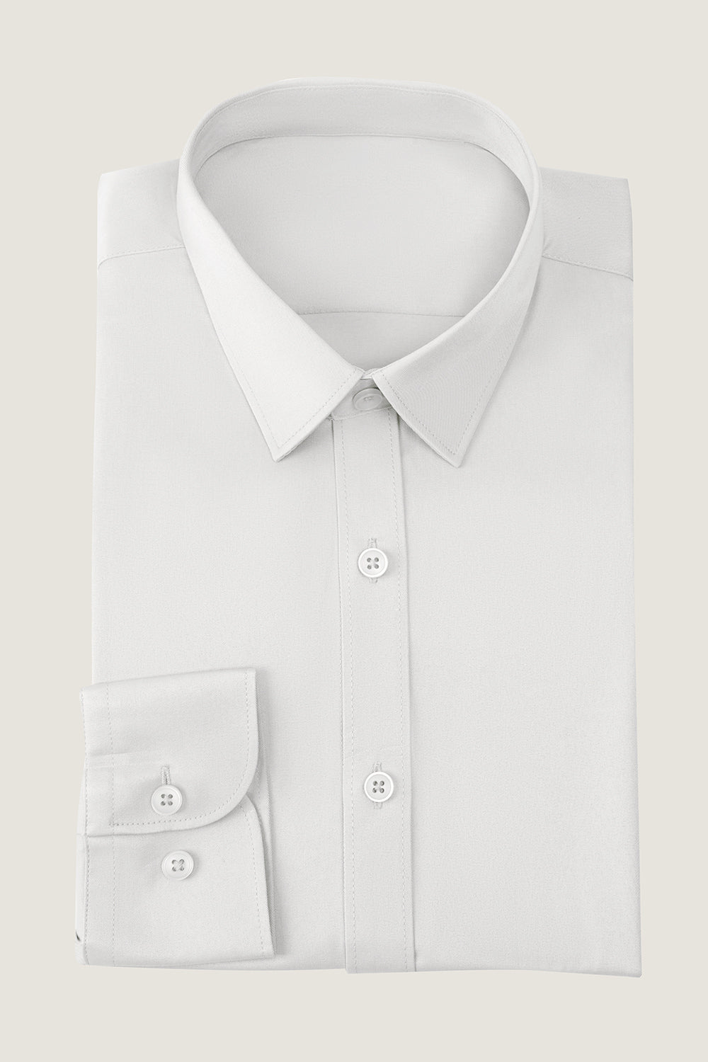 Chemise de costume homme manches longues blanche unie