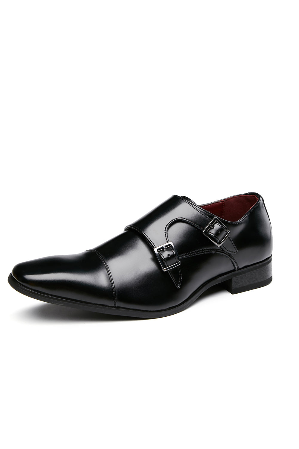 Chaussures richelieu à enfiler en cuir noir pour homme