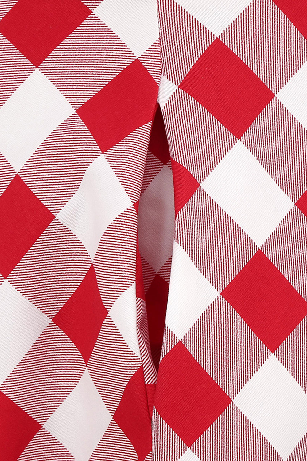 Robe Charleston à licol écossais rouge des années 50