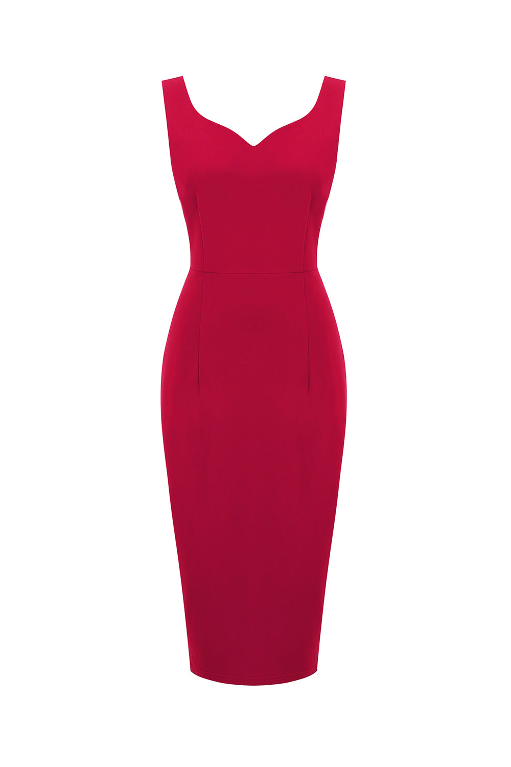 Robe moulante vintage rouge années 60