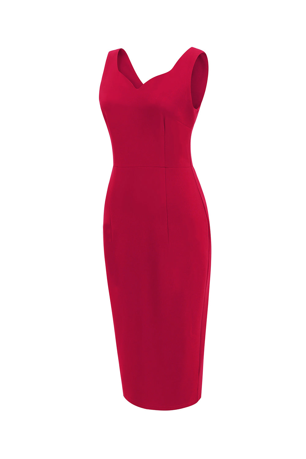 Robe moulante vintage rouge années 60