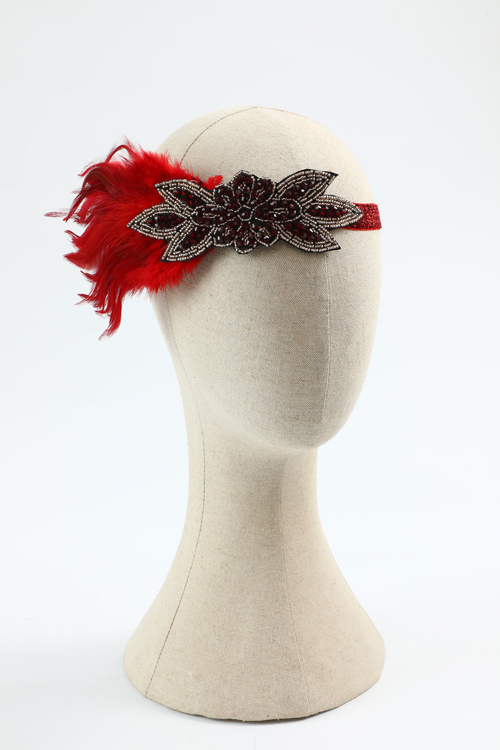 Ensemble d'accessoires de fête Rouges des années 1920, cinq pièces