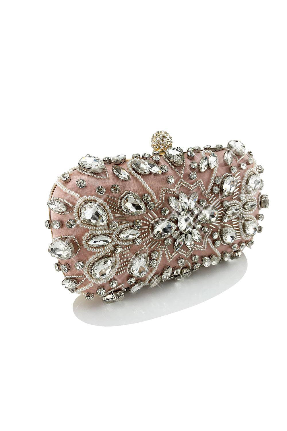 Pochette de soirée noire scintillante en strass