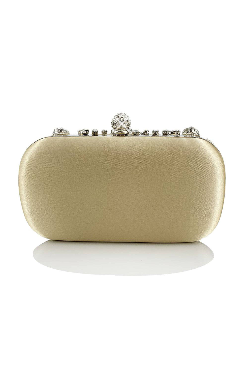 Pochette de soirée noire scintillante en strass