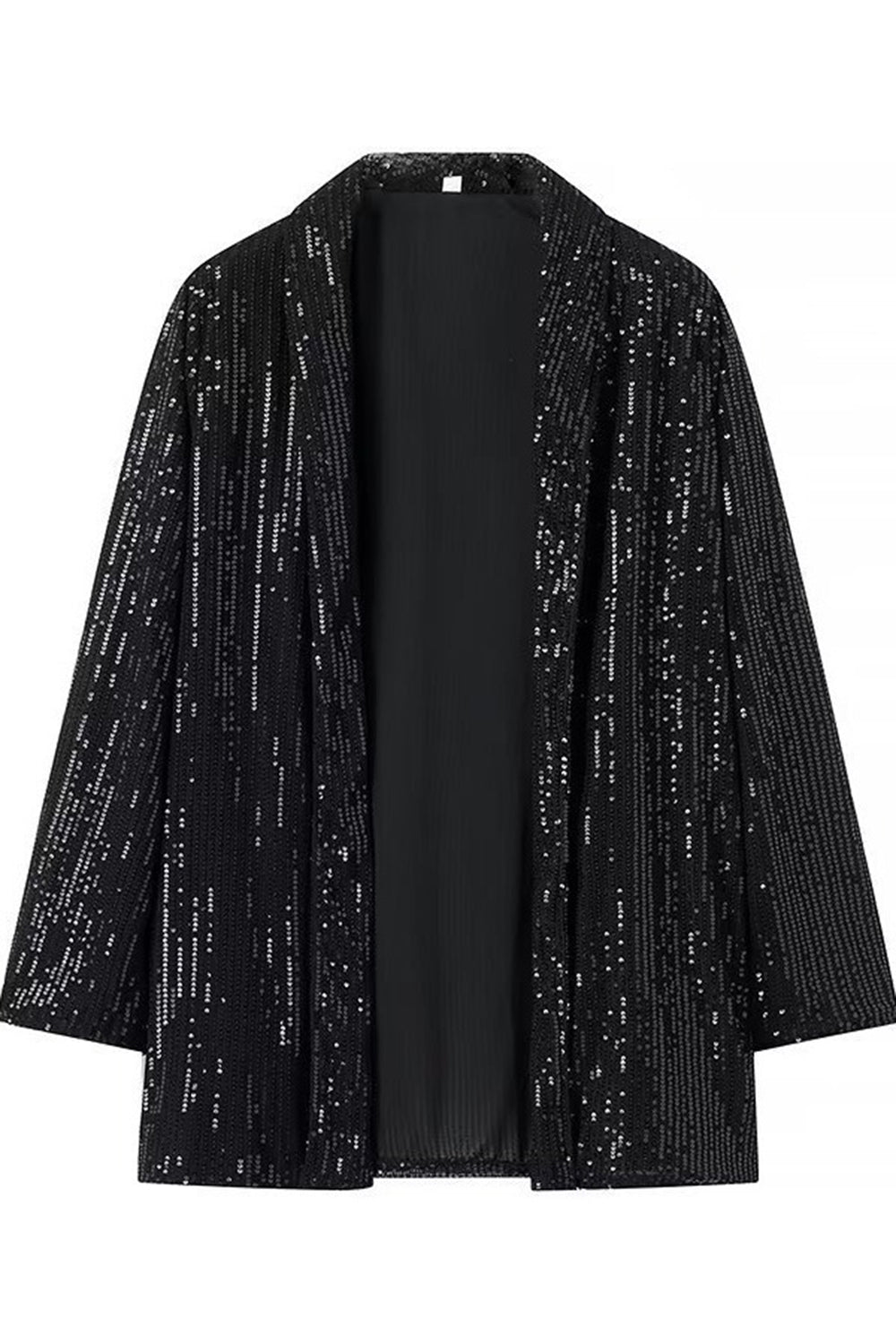 Ensemble deux pièces à sequins noirs scintillants pour femme