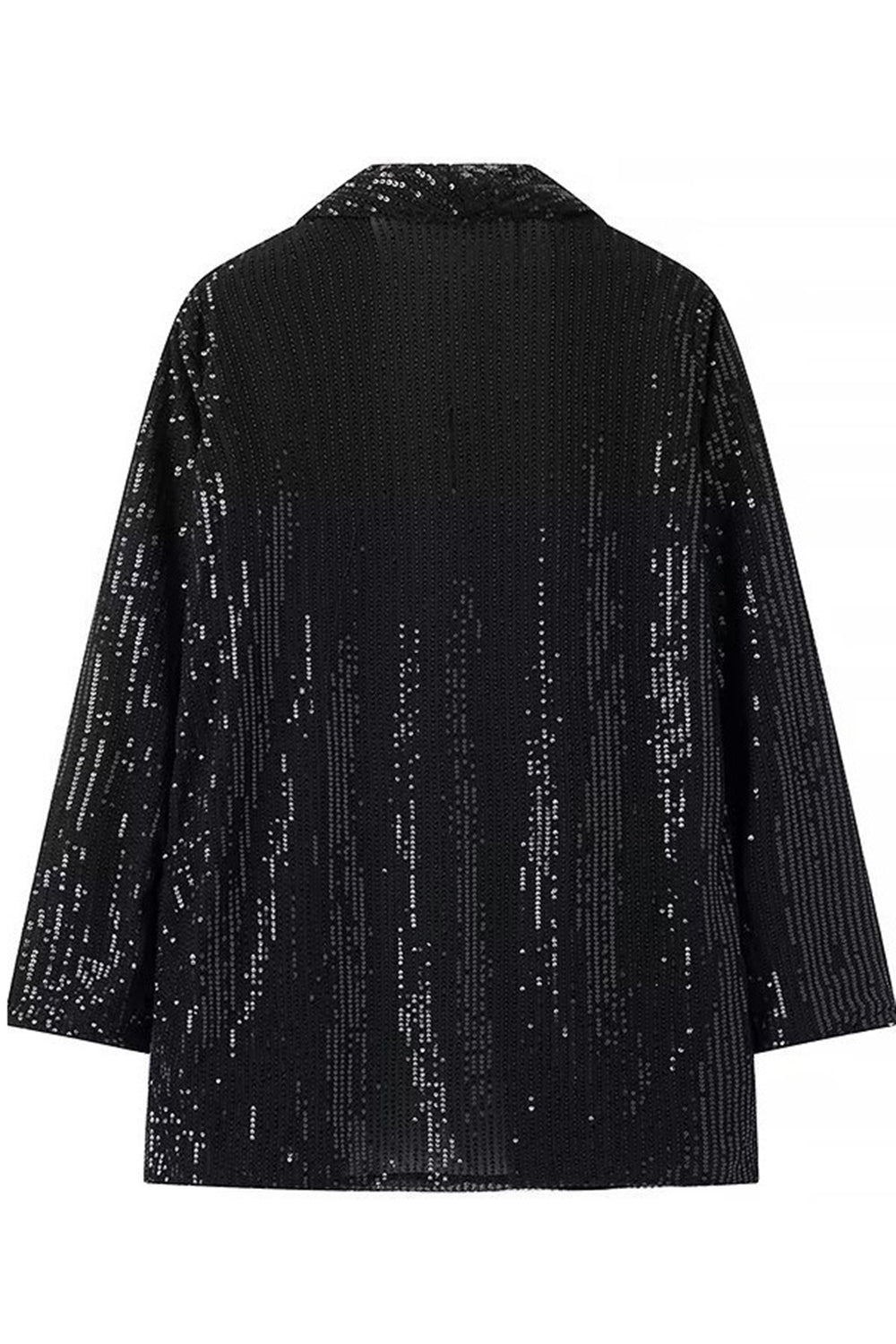 Ensemble deux pièces à sequins noirs scintillants pour femme