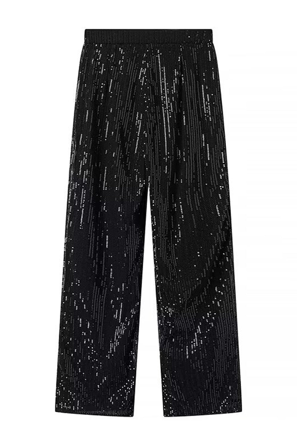 Ensemble deux pièces à sequins noirs scintillants pour femme