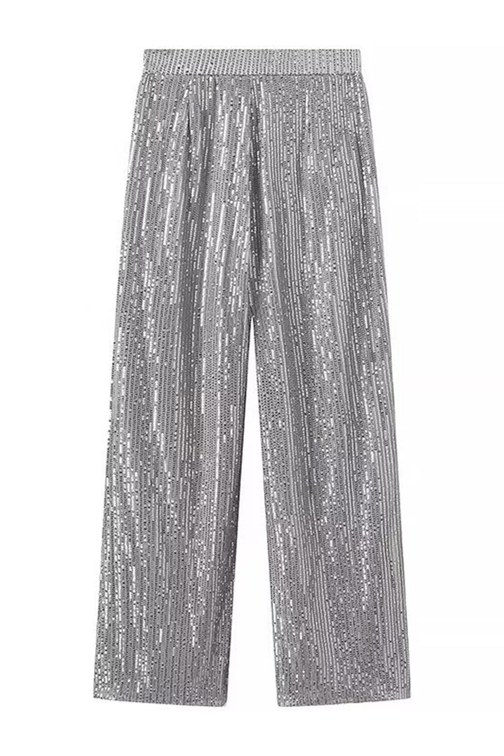 Ensemble deux pièces à sequins noirs scintillants pour femme