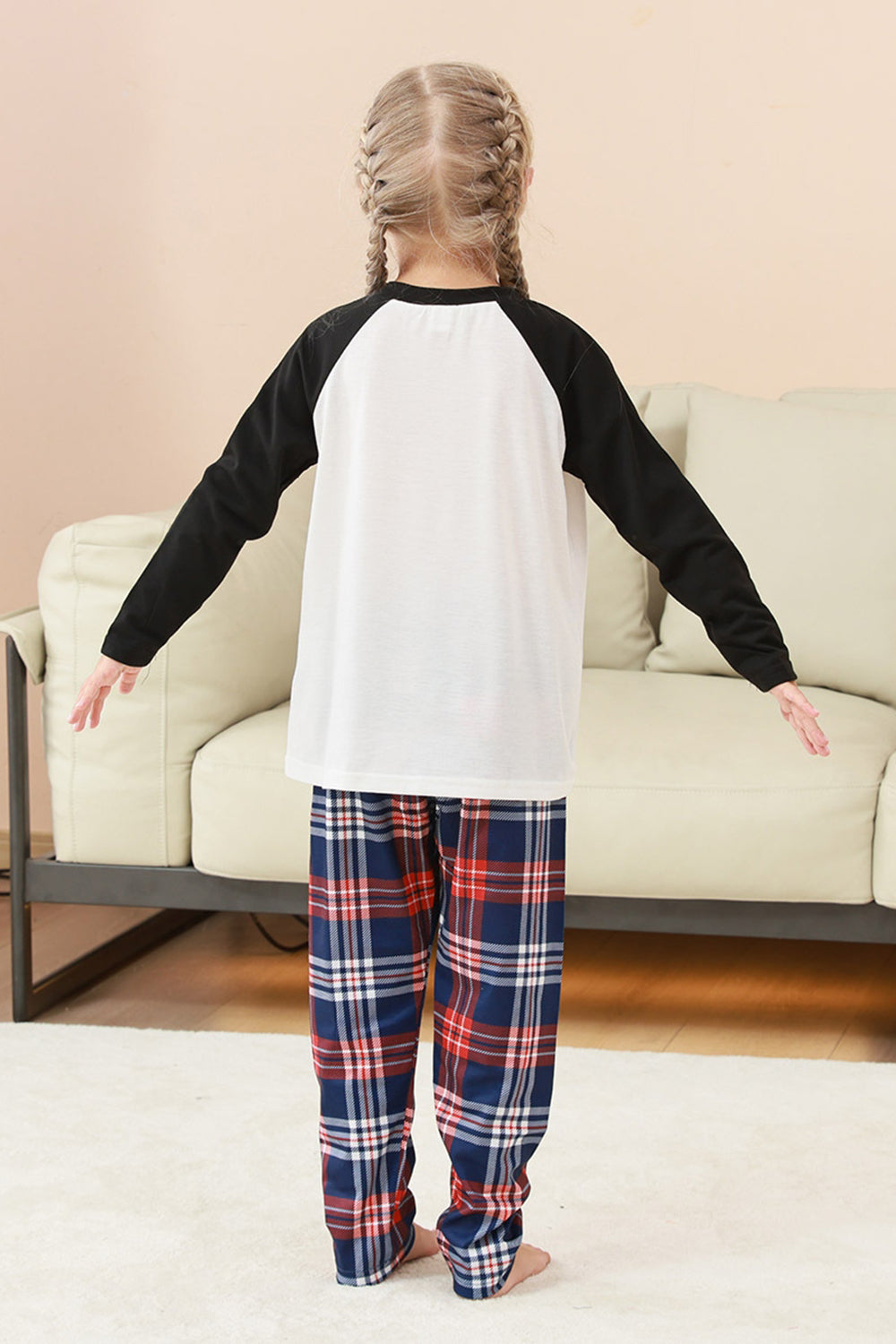 Black and White Tree Printed Family Christmas Pajamas