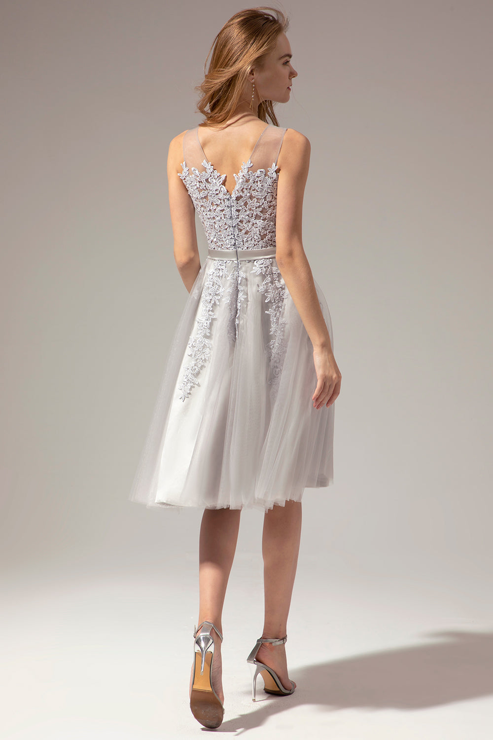Grey Lace Dress