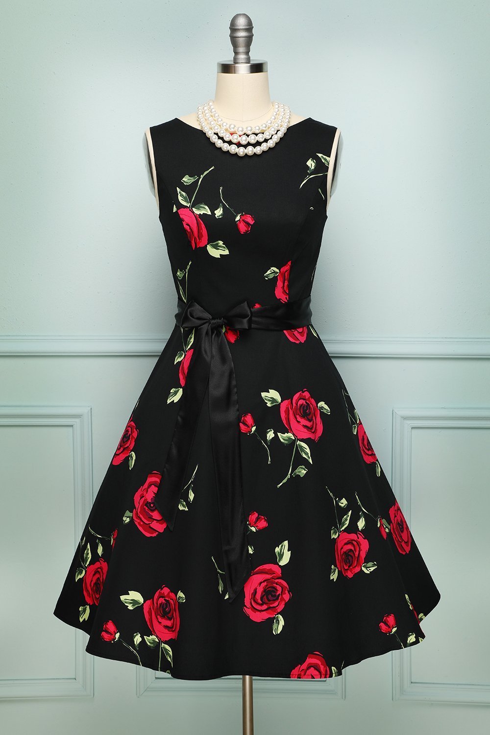 Vestido Swing Negro Vintage