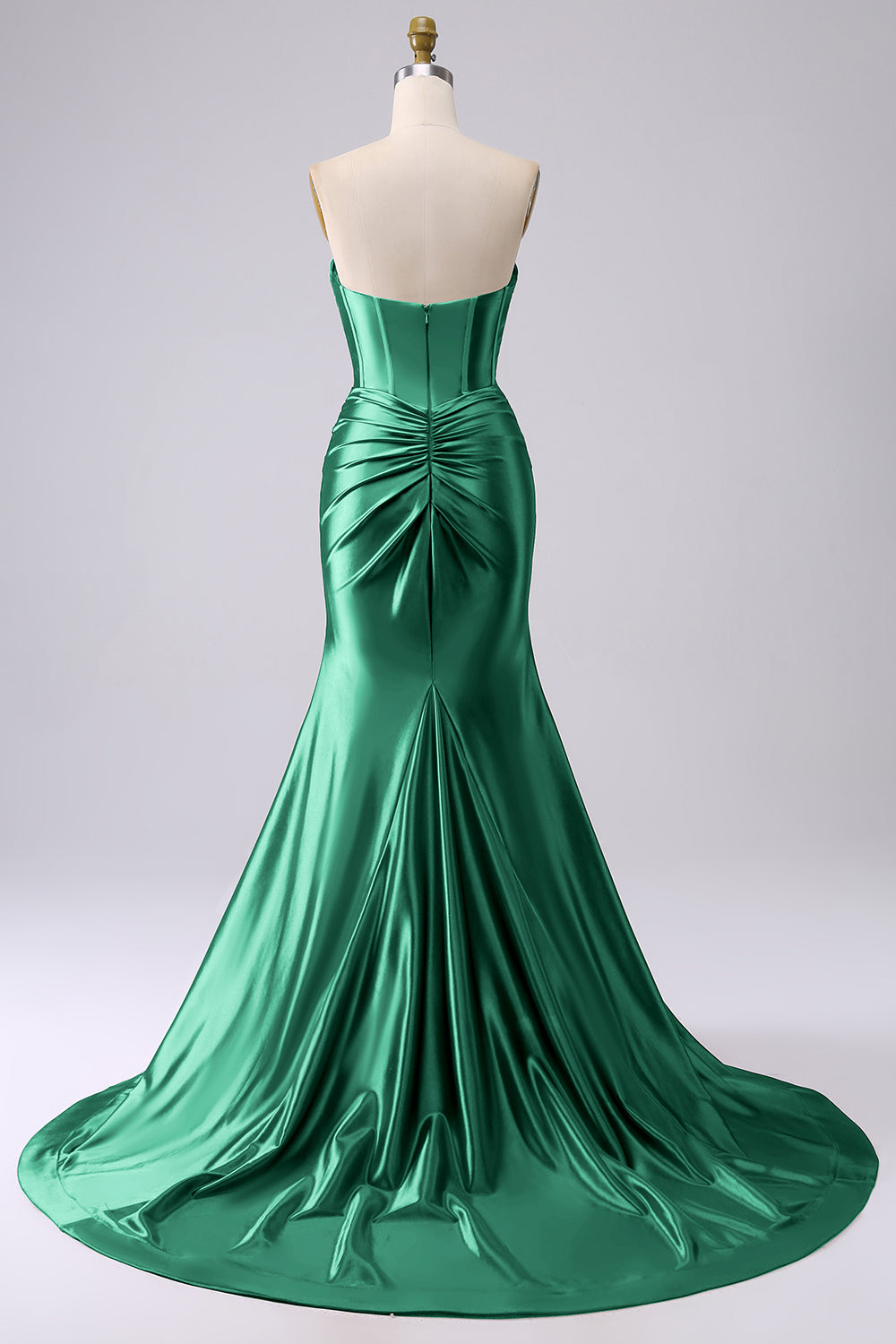 Sparkly Lilac Mermaid Sweetheart Corset Long Prom Dress with Slit