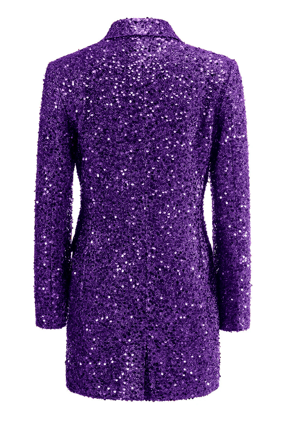 Blazer long à encoche étincelant fuchsia pour femme
