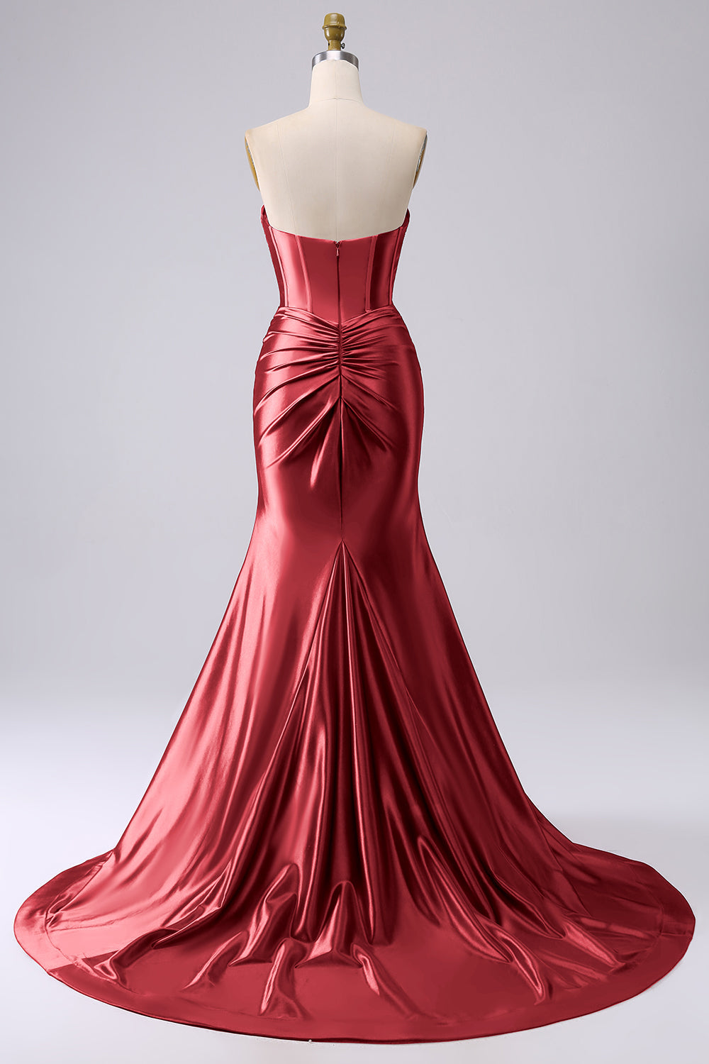 Sparkly Lilac Mermaid Sweetheart Corset Long Prom Dress with Slit