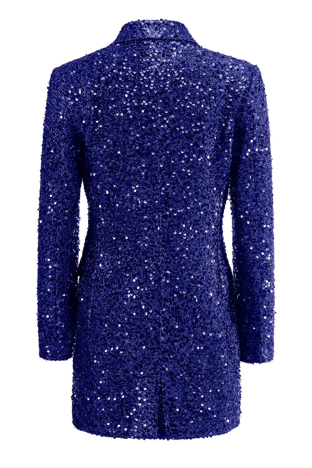 Blazer long à encoche étincelant fuchsia pour femme