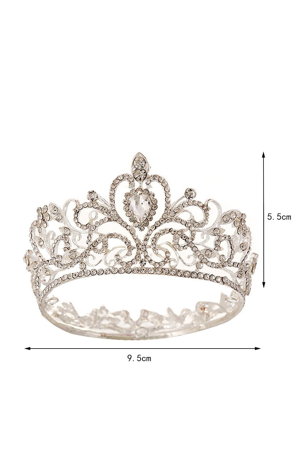 Diadème couronne dorée de reine de bal en cristal