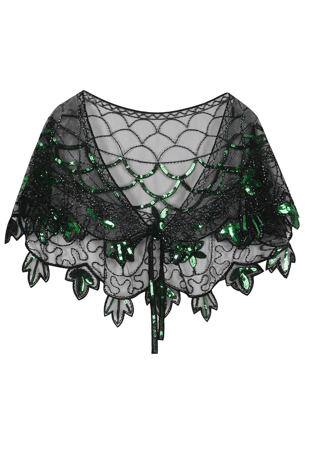 Cape à sequins pour femme années 1920
