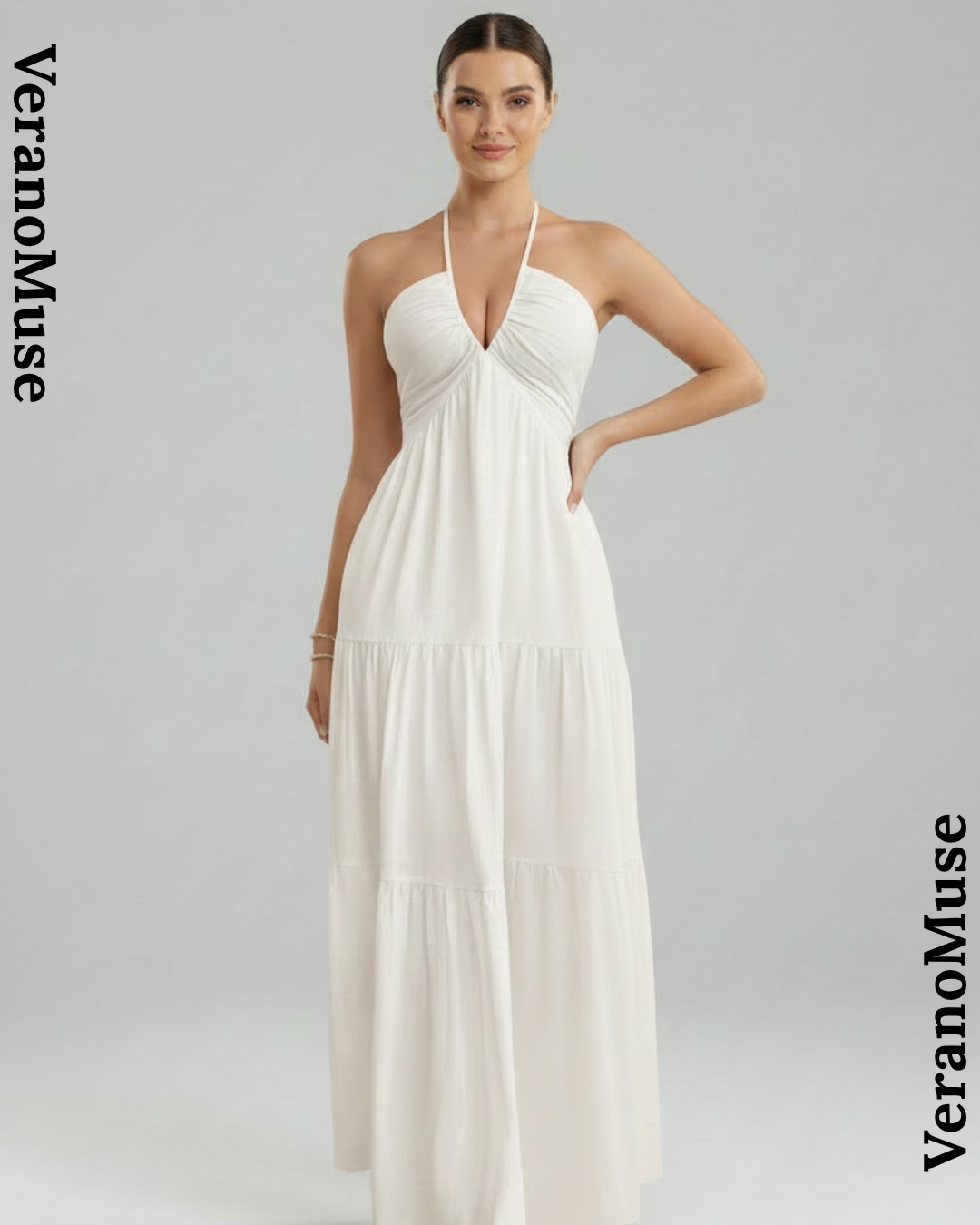 Verano Muse™ Essential Tank Maxi Dress - Sleeveless A-Line Beach Vacation Dress | Minimalist Loose-Fit