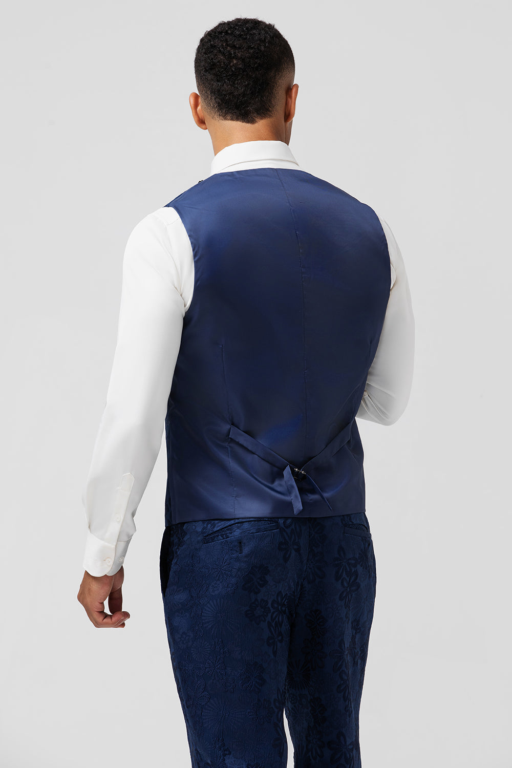 Costumes de bal pour hommes, 3 pièces, revers à pointe, jacquard, un bouton, noir
