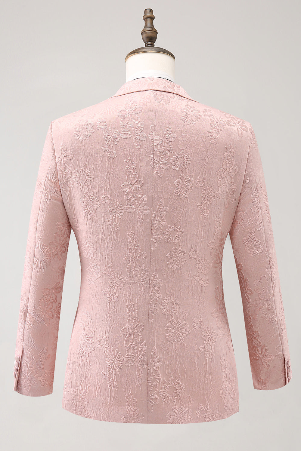 Costumes de bal pour hommes, 3 pièces, revers à pointe, jacquard, un bouton, noir