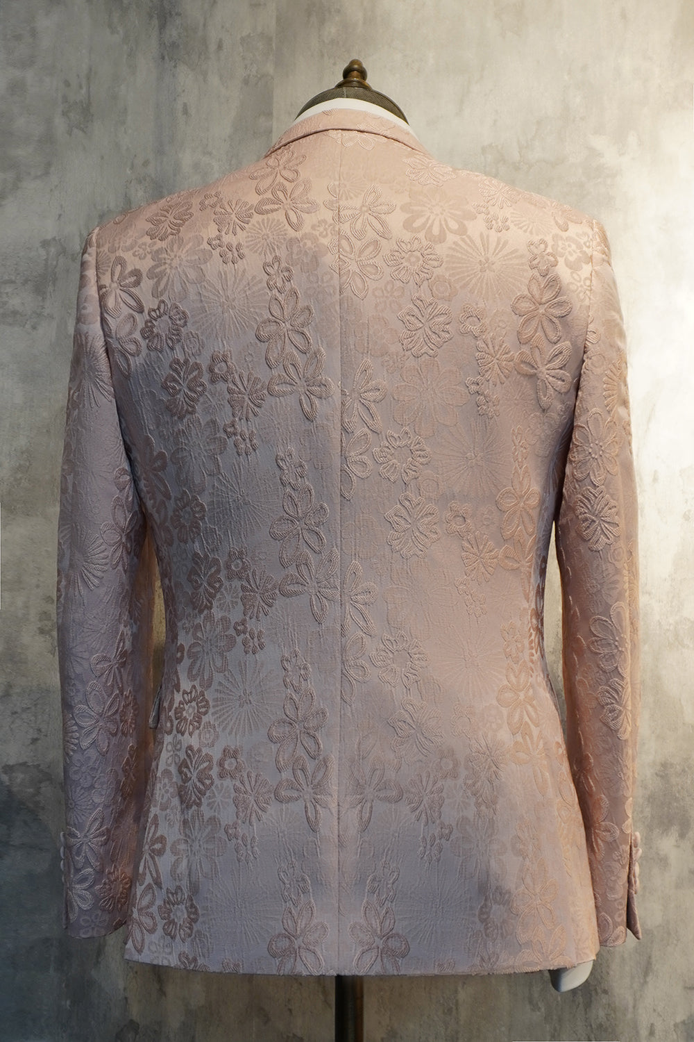 Costumes de bal jacquard noir à revers pointus pour hommes