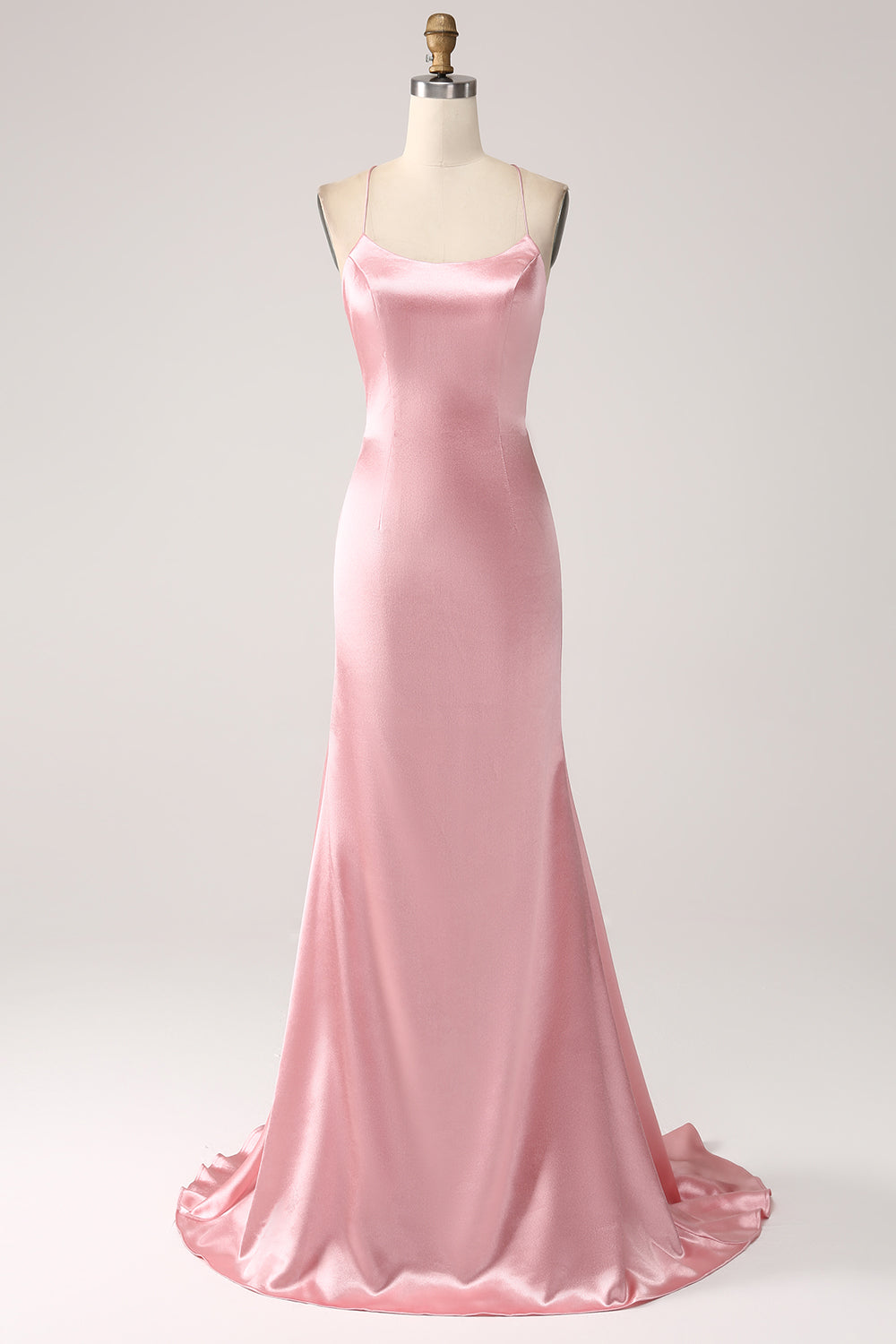 Dusty Sage Mermaid Spaghetti Straps Long Prom Dress