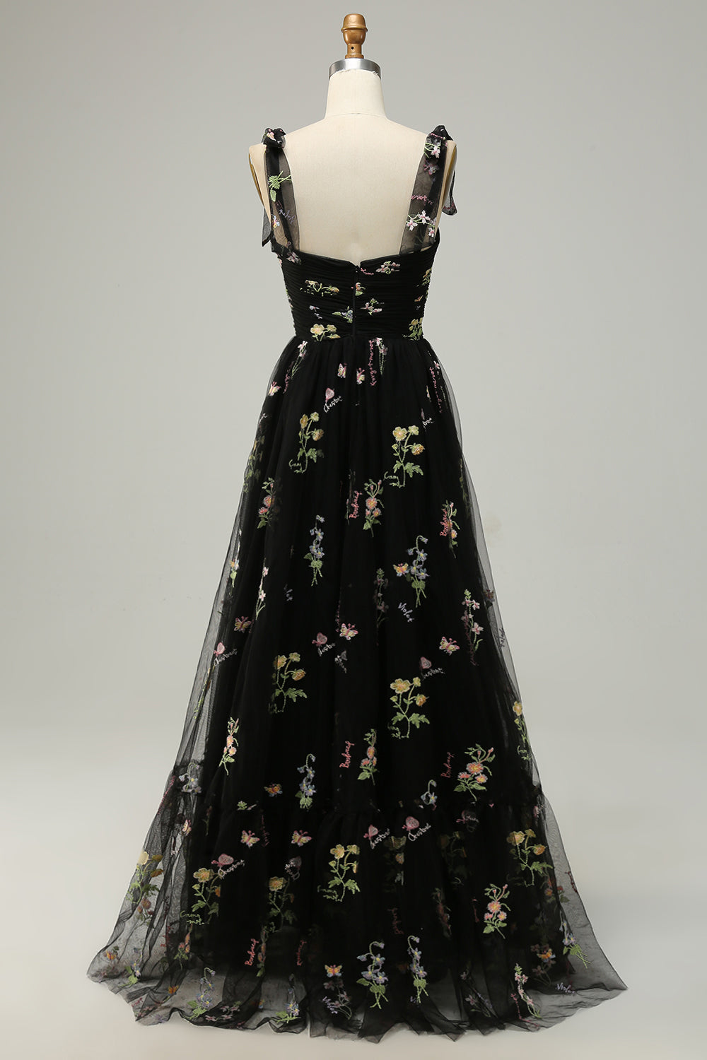 Robe de Bal Longue Champagne Grande Taille avec Broderie