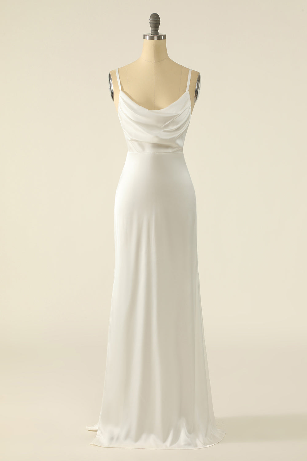 Robe de mariée simple en satin ivoire